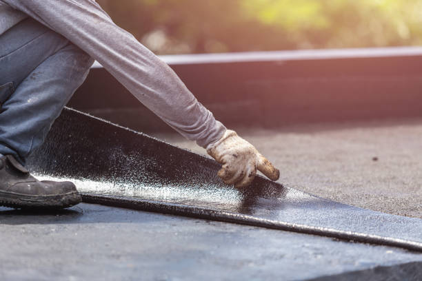 Professional Basement Waterproofing technician working in Amanda, OH